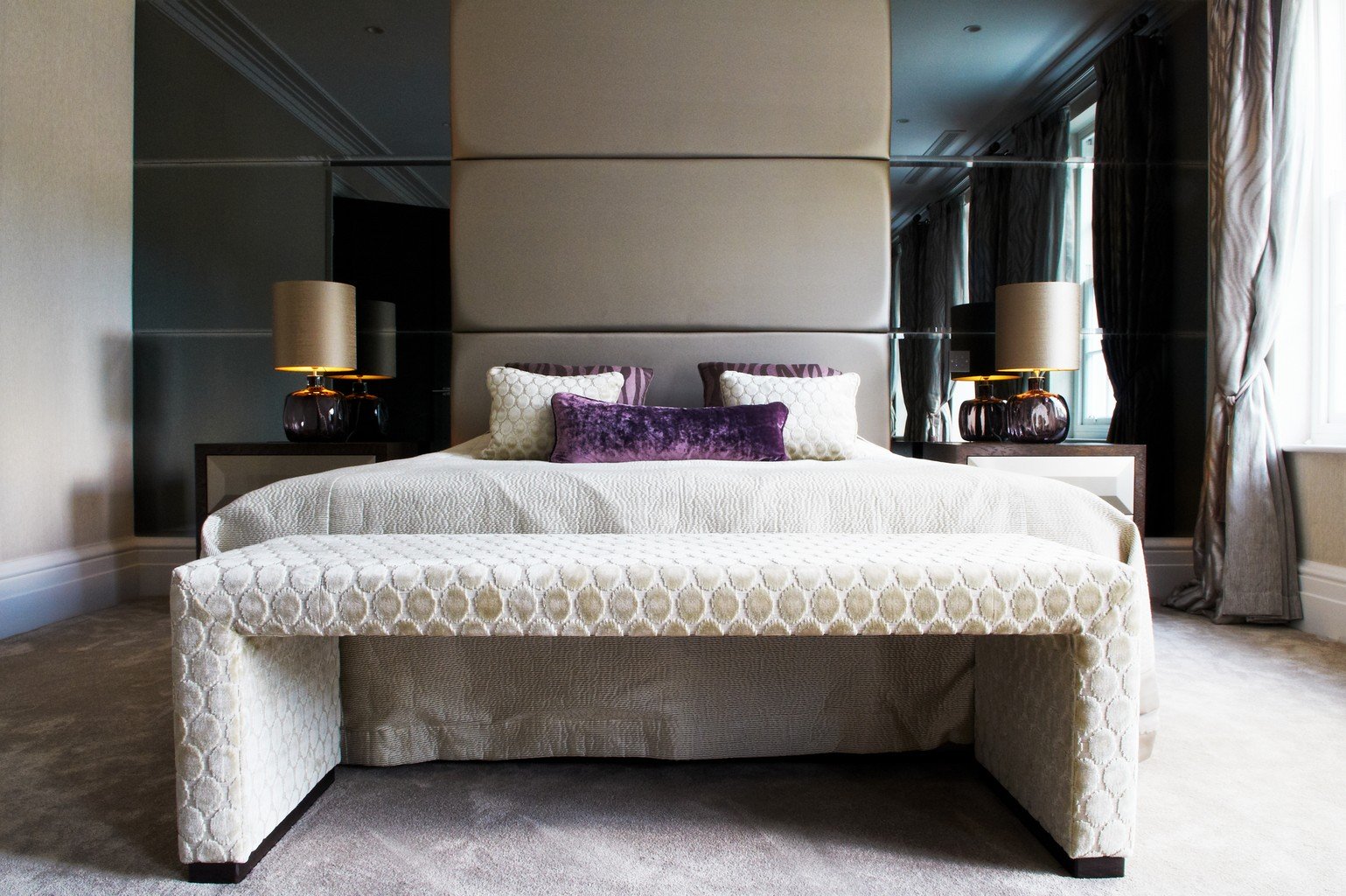 Sylka luxury carpet in contemporary bedroom