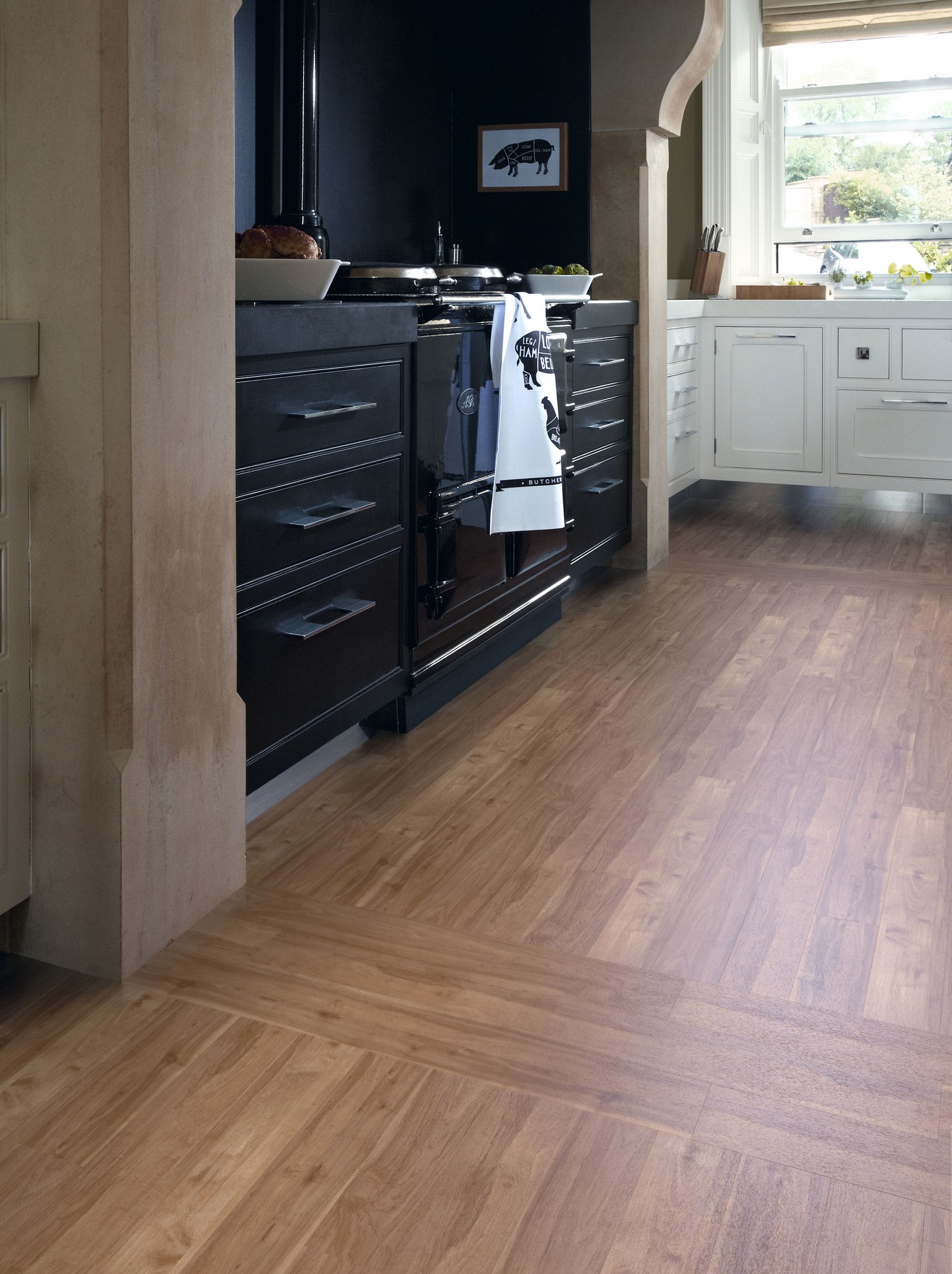 kitchen with luxury vinyl karndean and amtico flooring