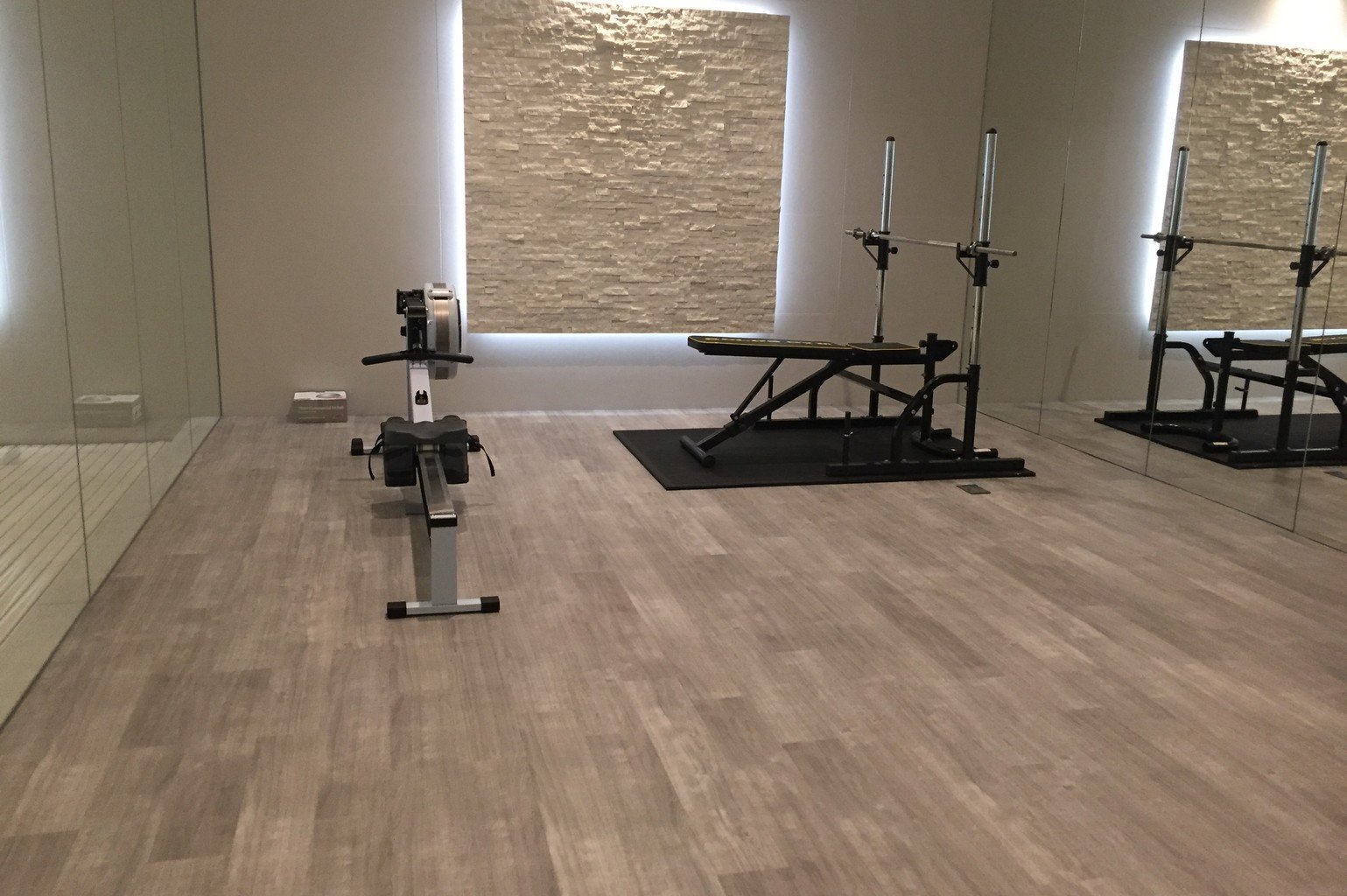 luxury karndean flooring in home gym