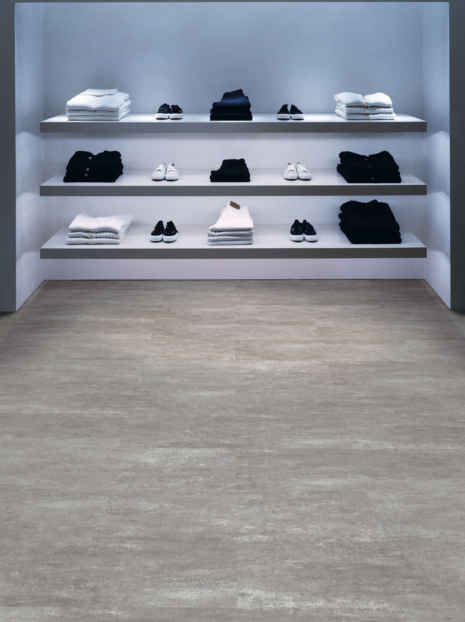 luxury vinyl amtico flooring in walk in wardrobe