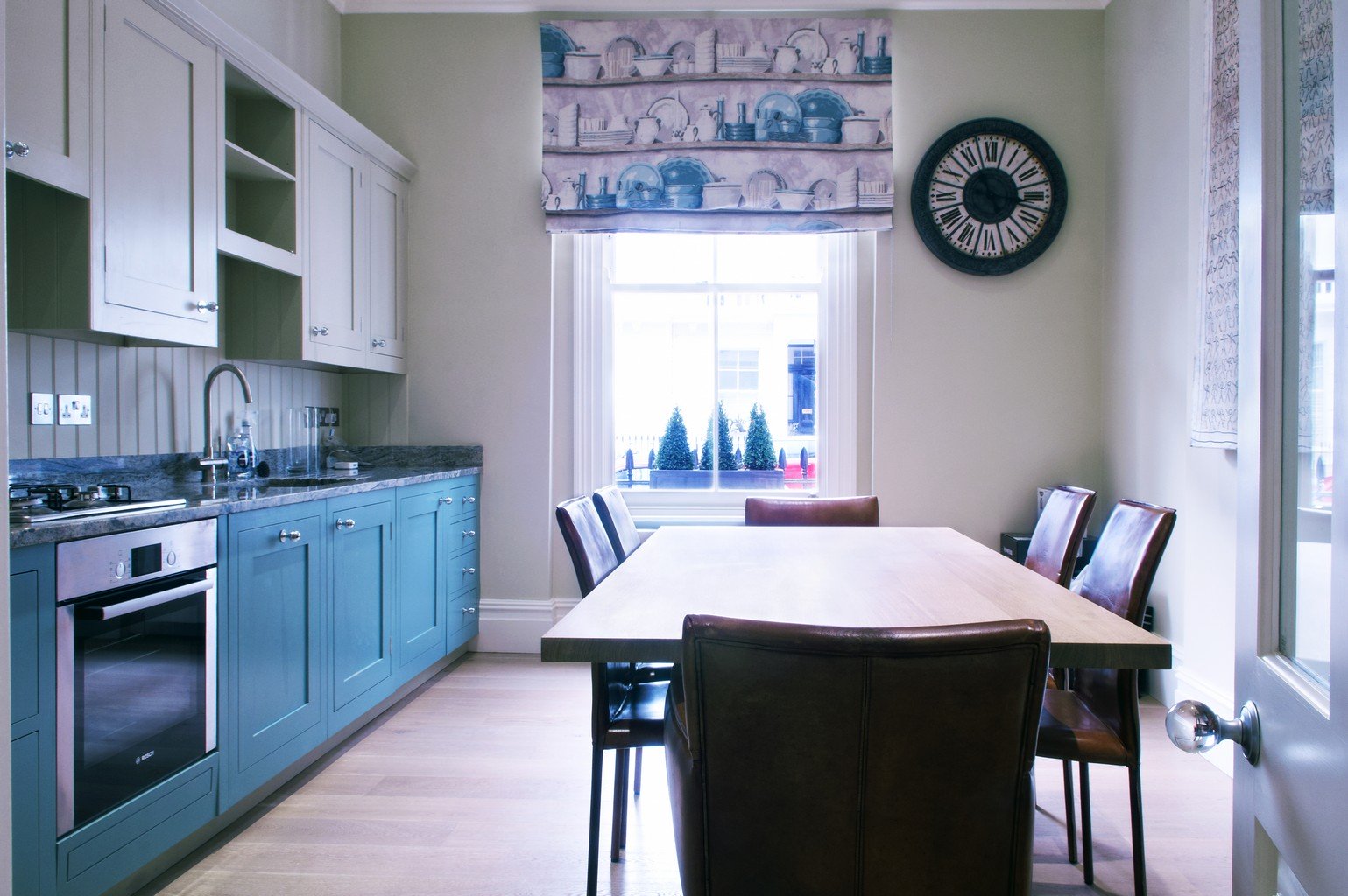 luxury wood flooring in kitchen diner