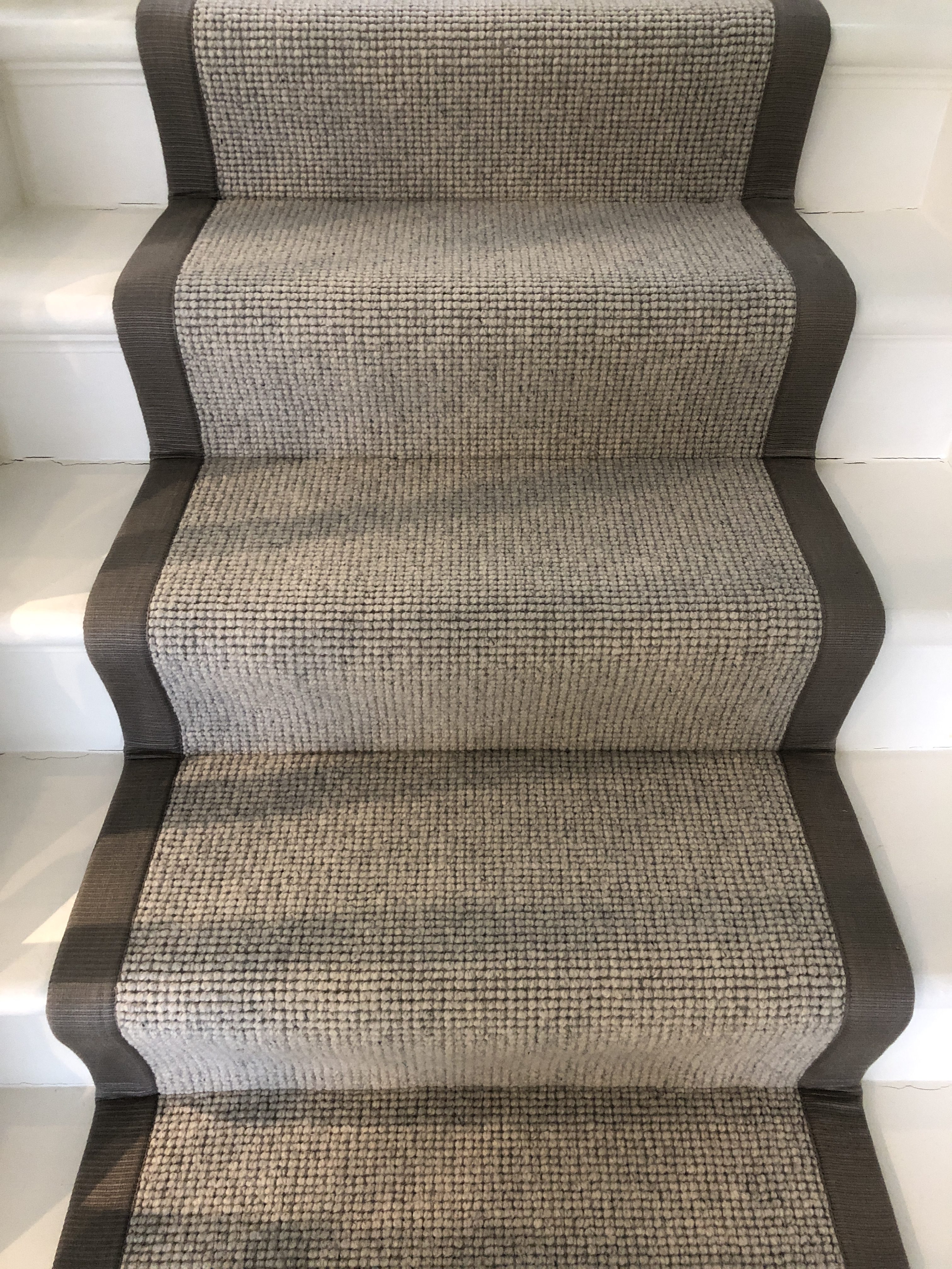Very Long Dark Grey Stair Runner For Stairway Hard Wearing Loop Pile Carpet Rugs 
